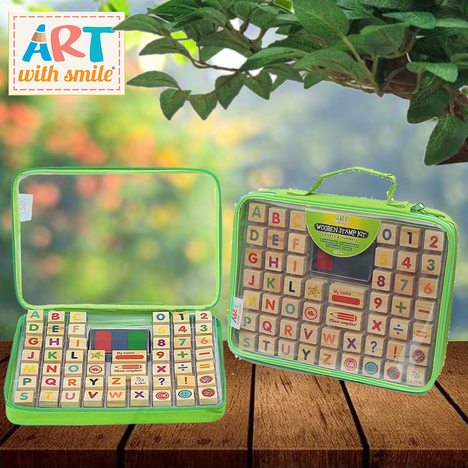 Alphabet Rubber Stamps - 72 Pcs - Art with Smile